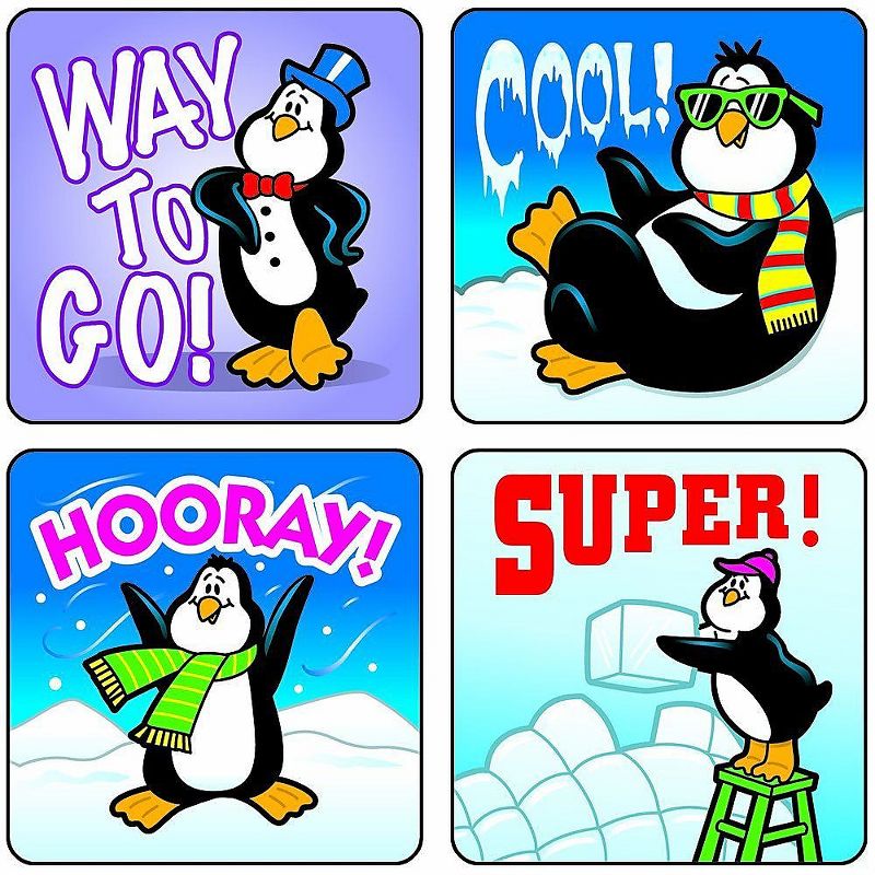 CARSON-DELLOSA Penguins Motivational Stickers 624