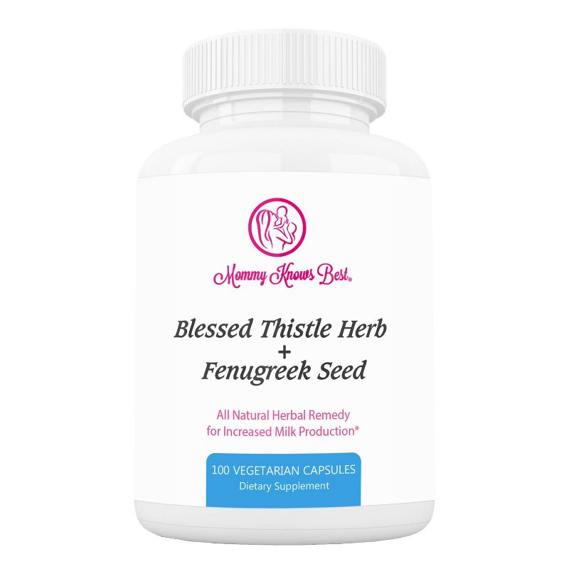 Mommy Knows Best Fenugreek Blessed Thistle Lactation Supplement - 100ct