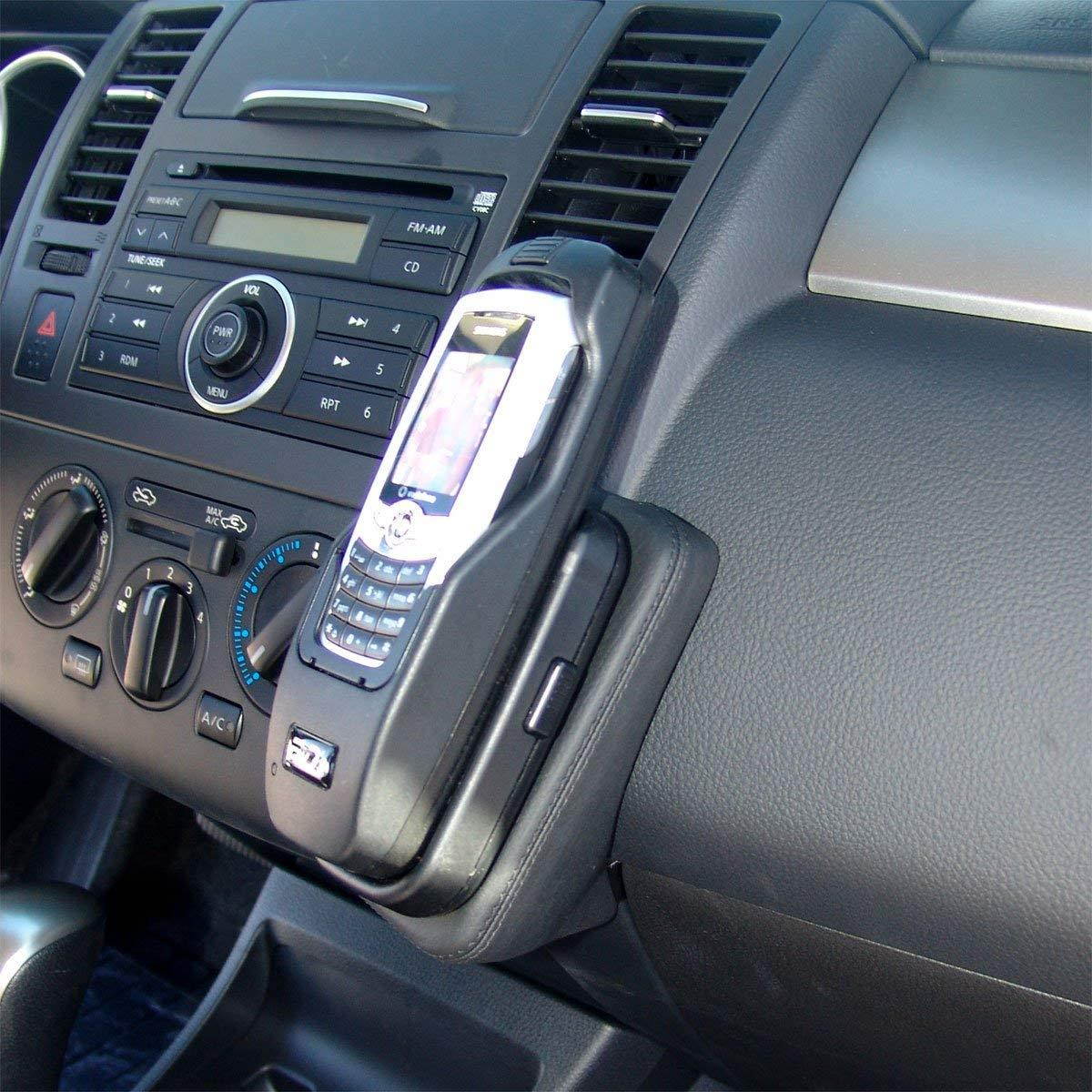 KUDA 081895 Leather Mount Black Compatible with Nissan Versa (2007-2011)