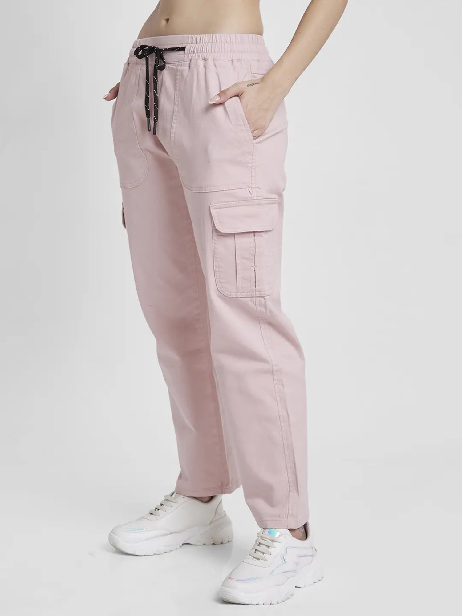 Spykar Pink Regular Fit Trackpants