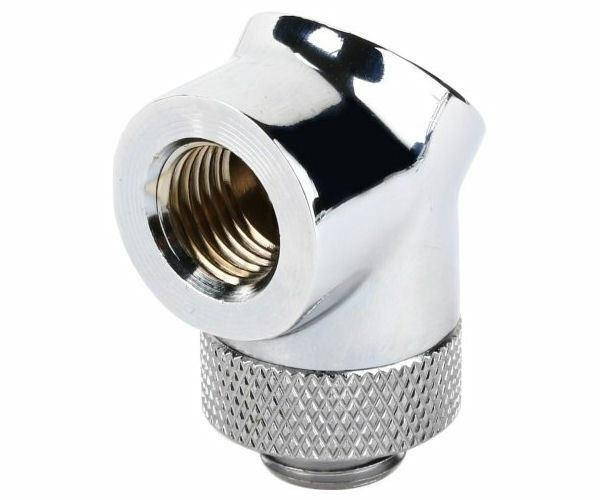 Thermaltake CL-W052-CU00SL-A Pacific G1/4 90 Degree Adapter &ndash; Chrome