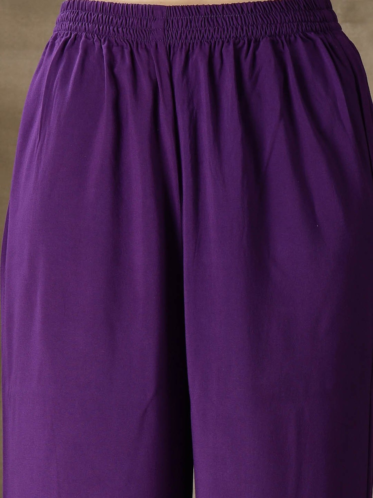 Stylum Violet Rayon Bandhani Print Kurta With Palazzo & Dupatta