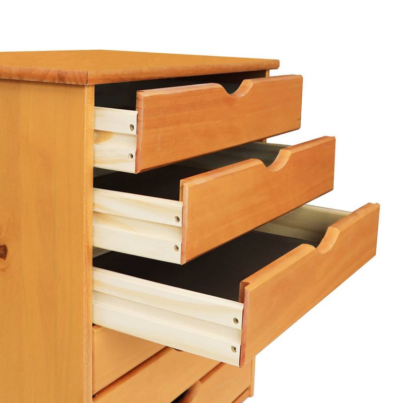 Homz Plastic 6 Clear Drawer Medium Home Storage Container Tower with 4 Large Drawers and 2 Small Drawers, Black Frame