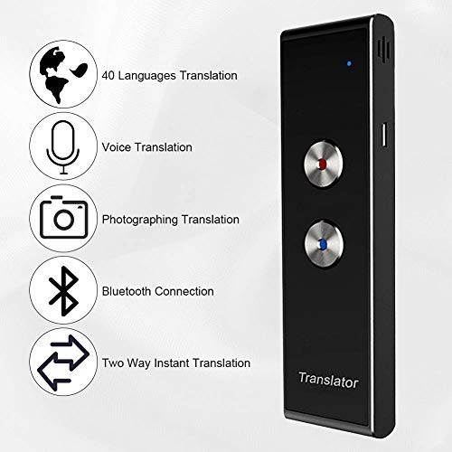 Language Translator Device Smart Two Way Voice Translator Bluetooth Support 44 Languages for Travelling Abroad Learning Shopping Business Chat Recording Translations