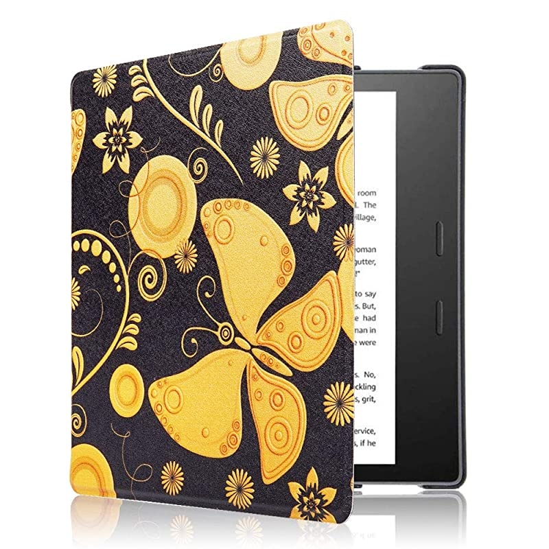 Kindle Oasis Case Premium PU Leather Smart Cover with Auto Sleep Wake Feature for Kindle Oasis 9th 10th Generation Slim FitButterfly