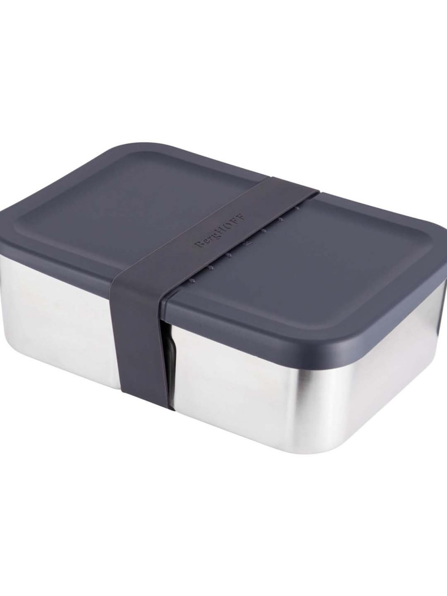 BERGHOFF Essentials Grey & Silver Stainless Steel Lunch Box - Set of 1