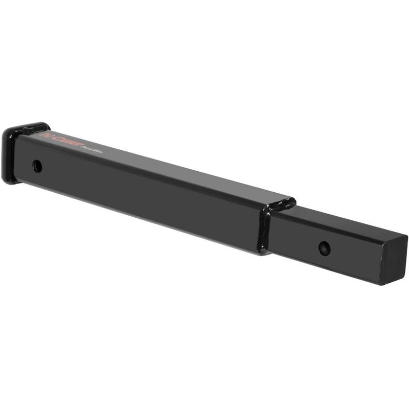 CURT 45796 18 Inch Corrosion Resistant Trailer Hitch Extension for 2 Inch Receiver Tube Holds 3500 Pounds and Extends Tow Load, Black
