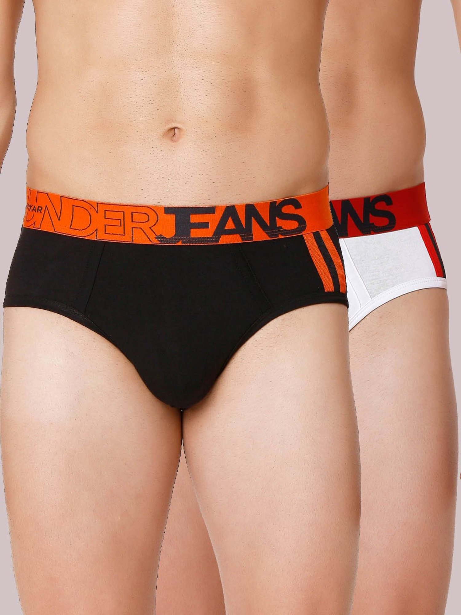 Underjeans By Spykar Multi Regular Fit Briefs - Pak of 2