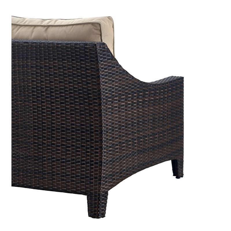 Tahoe Outdoor Three-Seater Sofa - Brown Wicker - Serta