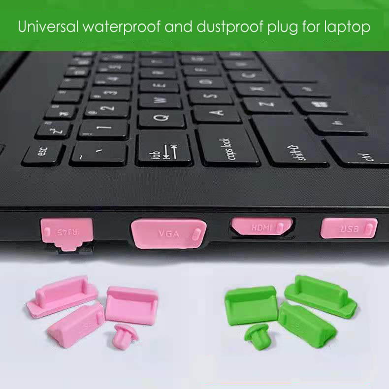 16pcs/set Colorful Silicone Anti Dust Plug Cover Stopper Dust Plug Laptop Dustproof USB Port HDMI RJ45 Interface Cover Computer Accessories