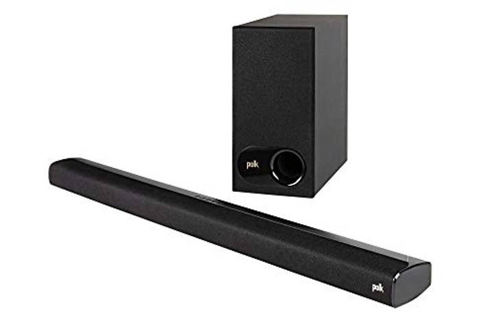 Polk Audio Signa S2 Ultra-Slim TV Sound Bar Works with 4K and HD TVs Wireless Subwoofer Includes HDMI and Optical Cables Bluetooth Enabled, Black