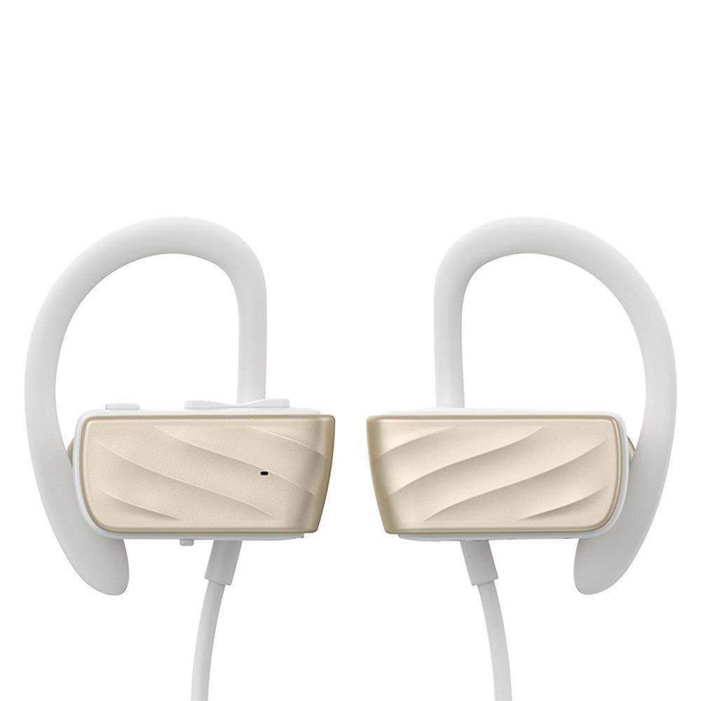 Roman S560 Bluetooth earphones, Wireless V4.1 Sweatproof Sports Workout Earbuds for Running, Stereo Noise Cancelling Headset(Gold)