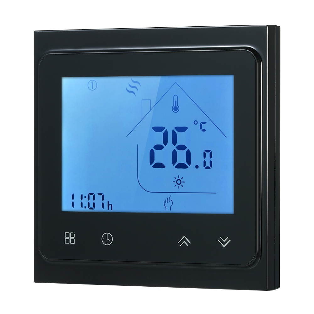 5A Water Heating Thermostat with Touchscreen LCD Display Weekly Programmable Energy Saving Temperature Controller