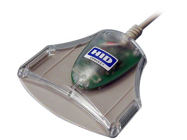 HID R30210315-1 Omnikey Desktop Reader, 3021, Small Form Factor - Gray