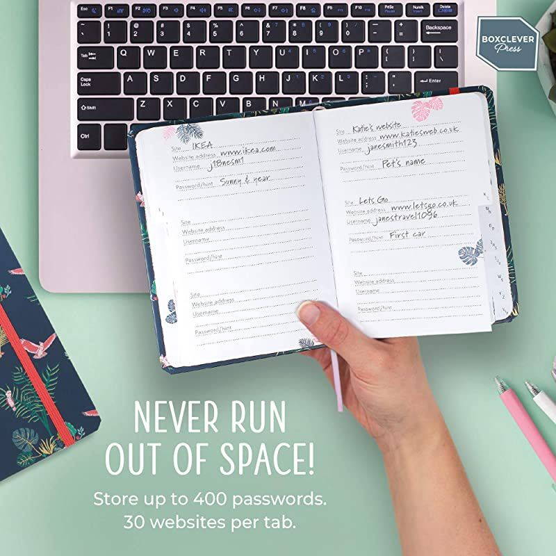 Password Book with Alphabetical tabs. Never Forget a Password Again! Password Keeper for All Internet Login Details. Password Journal for Home or Office - 6 x 4.5''