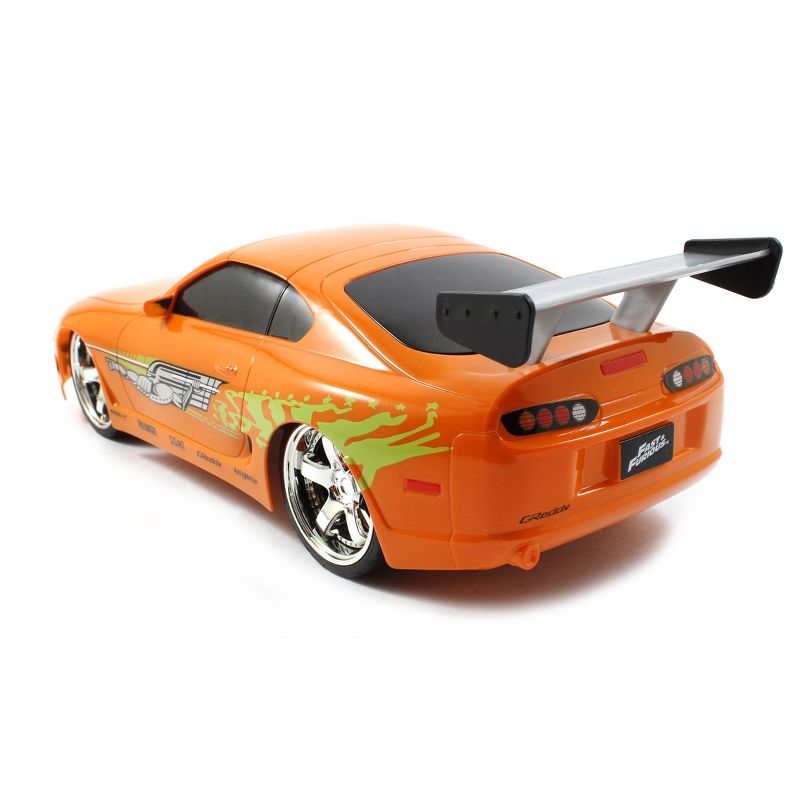 Jada Toys Fast & Furious RC 1995 Toyota Supra Remote Control Vehicle 1:16 Scale Metallic Orange