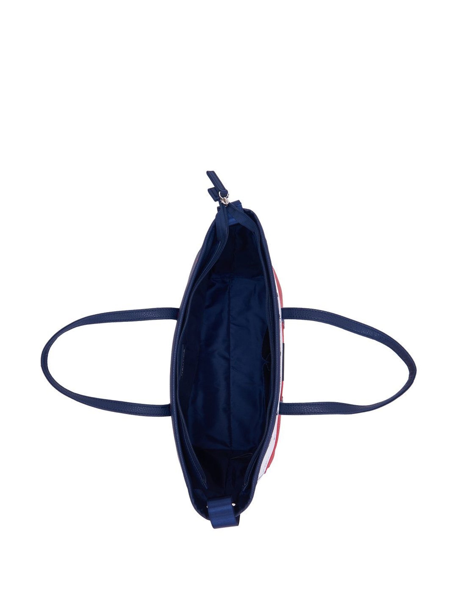 Nautica Red Printed Medium Tote Handbag