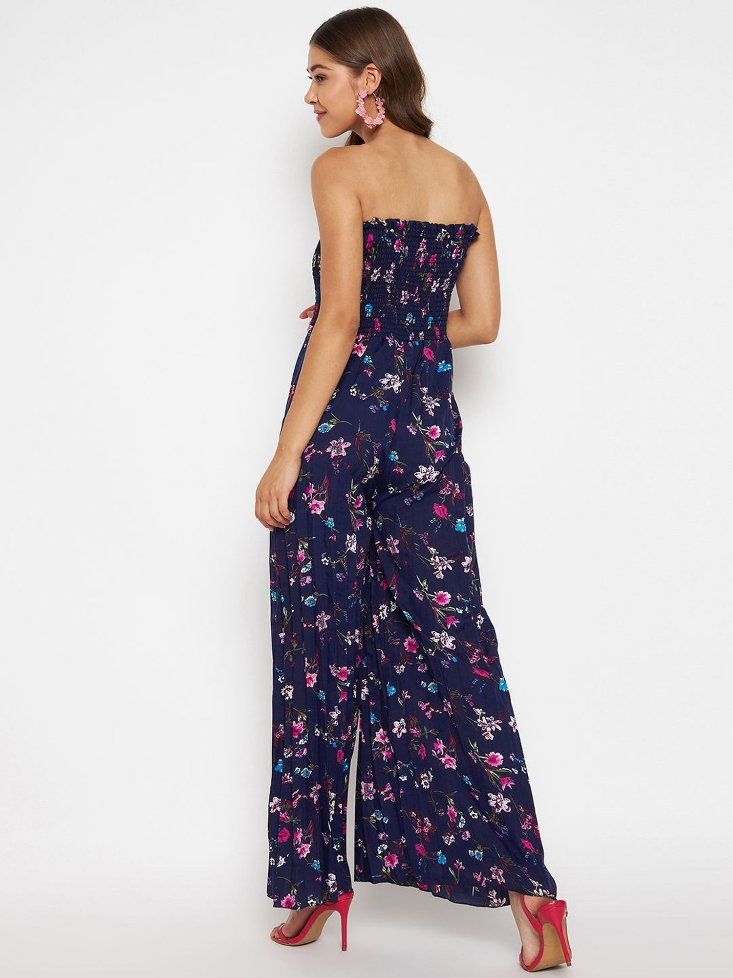 Uptownie Lite Navy Printed Jumpsuit