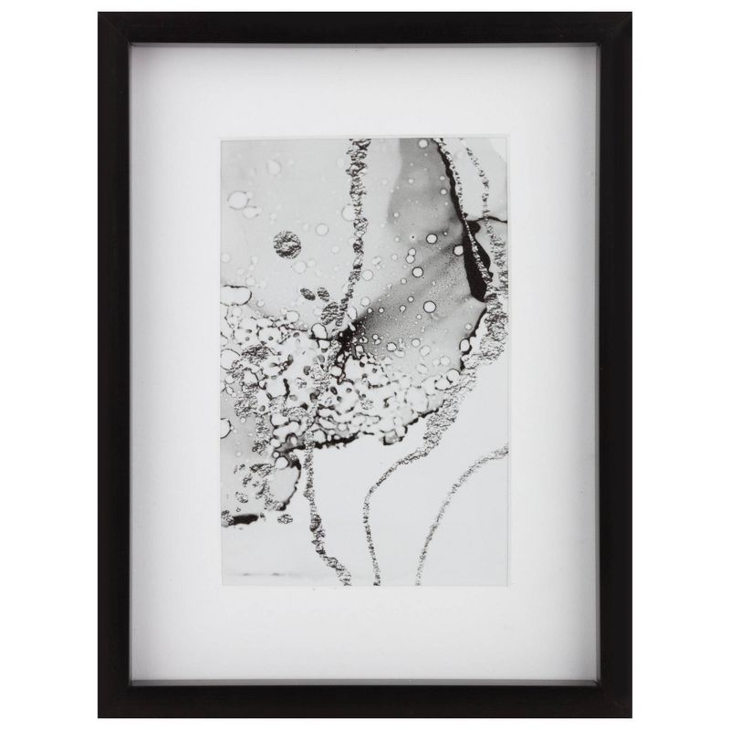 8pc Gallery Wall Frame Set with Decorative Art Prints and Hanging Template Black - Gallery Solutions