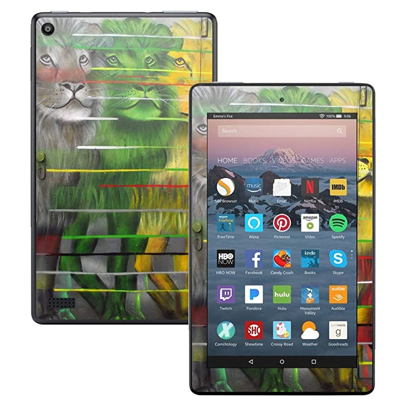 Skin Compatible with  Kindle Fire 7 2017 Lion Evolution | Protective Durable and Unique Vinyl Decal wrap Cover | Easy to Apply Remove and Change Styles | Made in The USA