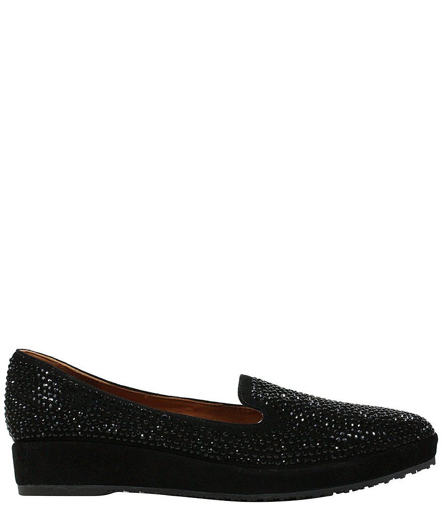 L'Amour Des Pieds Correze Suede Rhinestone-Embellished Slip-Ons