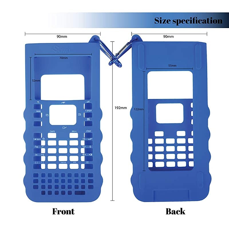 Silicone Skin for Ti Nspire CX/CX CAS Handheld (Blue) w/Screen Protector - Silicon Cover Case for Ti-Nspire CX Hand held Graphing Calculator - Protective & Anti-Scretch Skins & Screen Covers