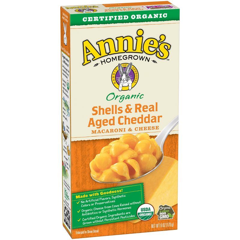 Annie's Organic Shells & Real Aged Cheddar Macaroni & Cheese Dinner 6oz