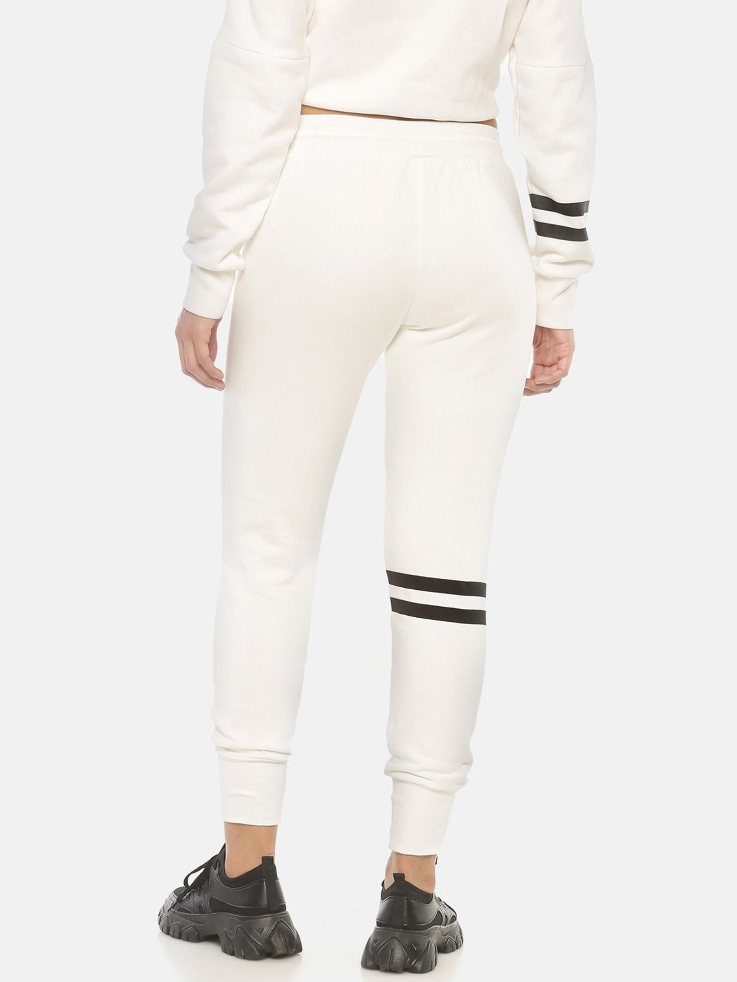 ISU White Cotton Joggers