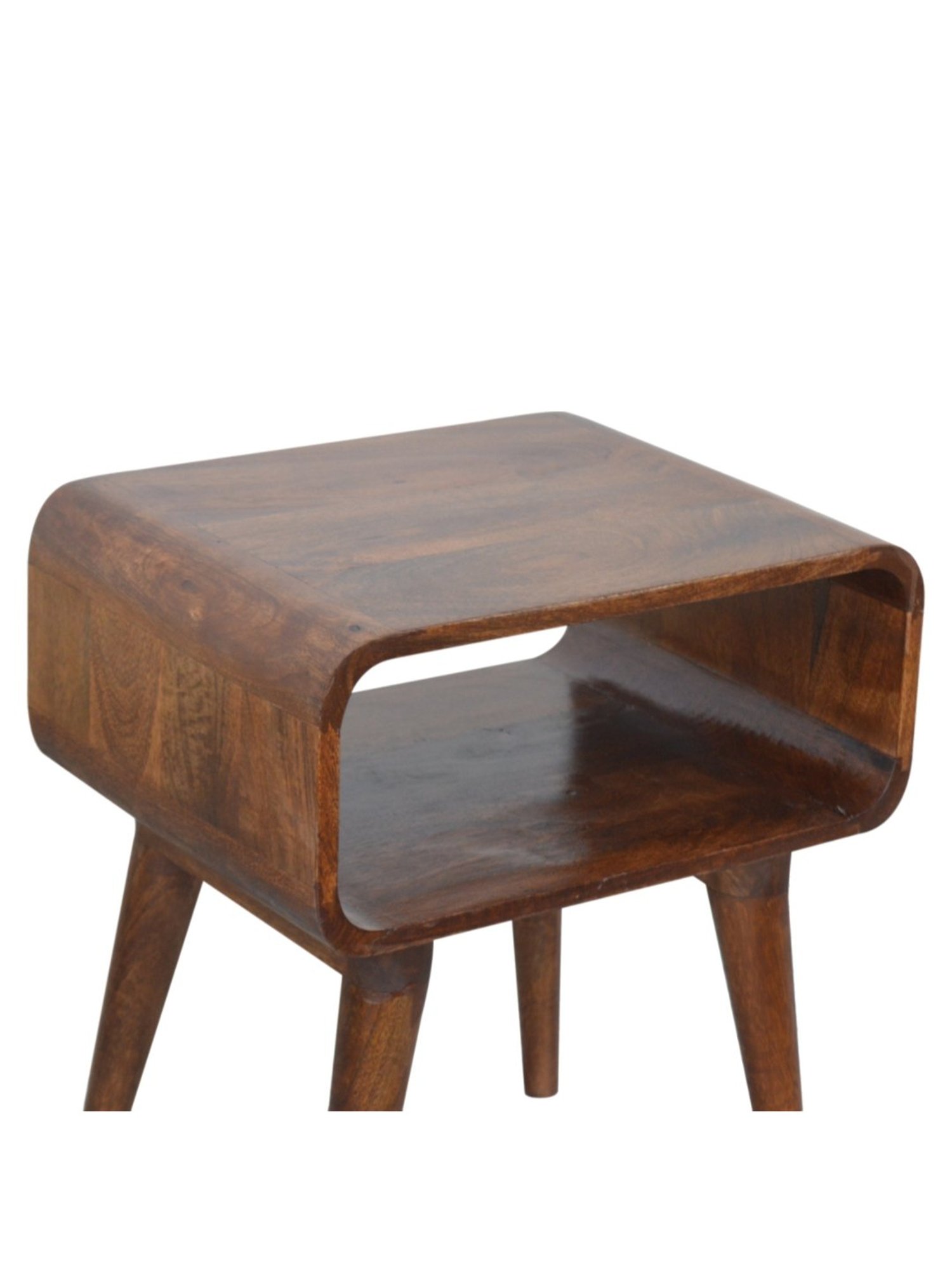 Ikiriya Avina Solid Dark Brown Wood End Table