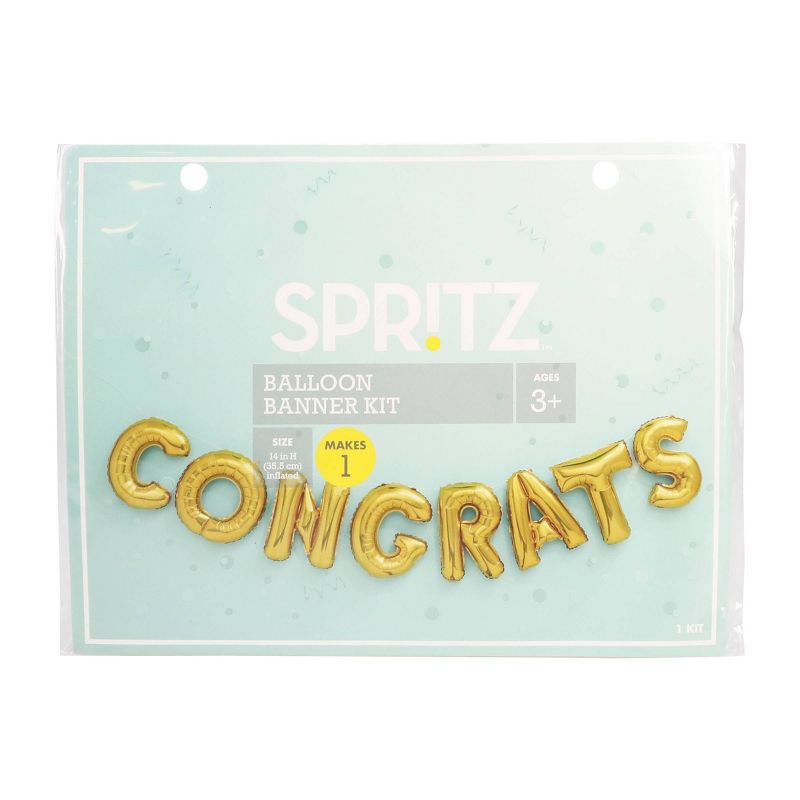 Congrats Script Foil Balloon Gold - Spritz™