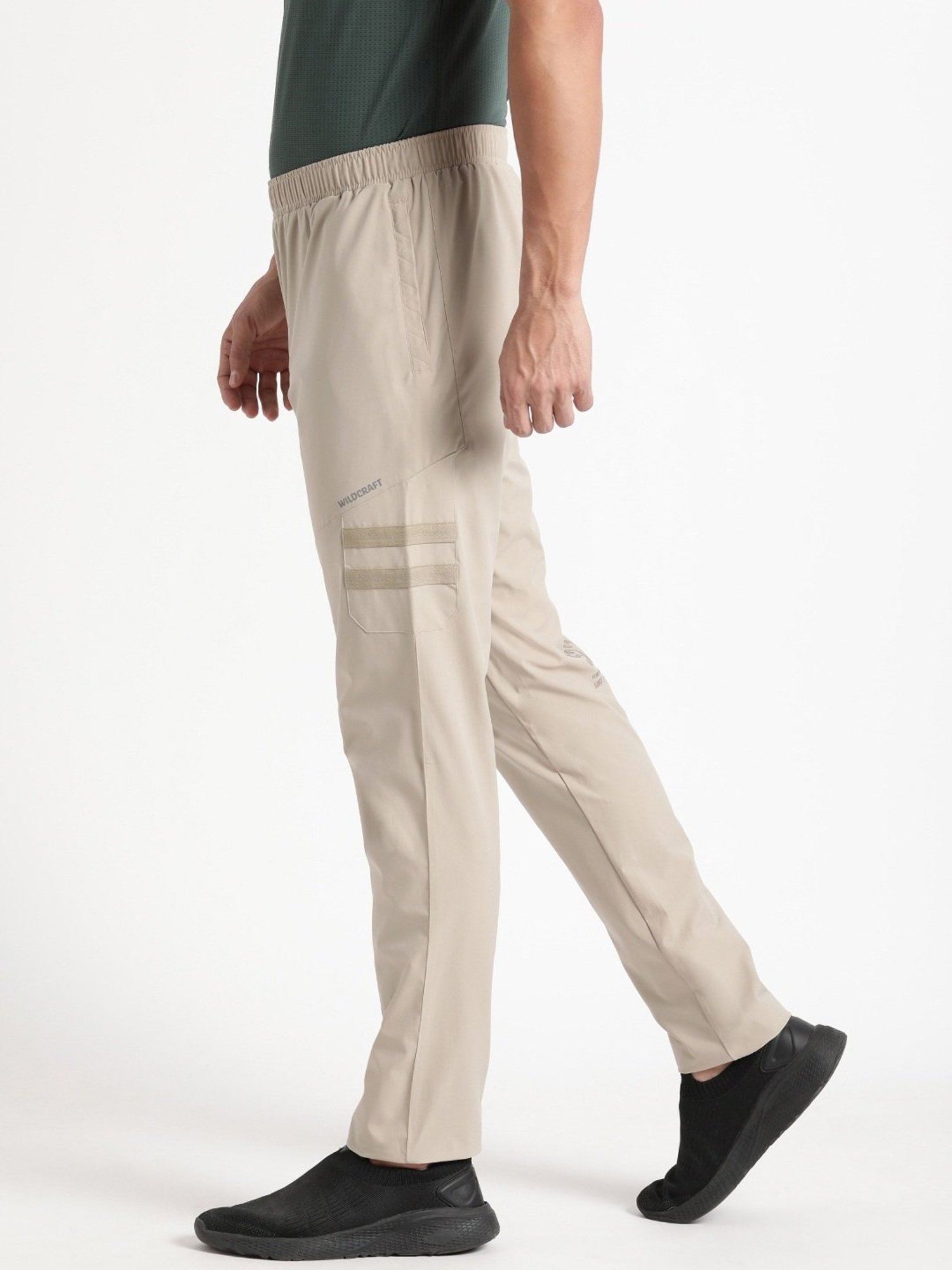 Wildcraft Khaki Regular Fit Printed Trackpants