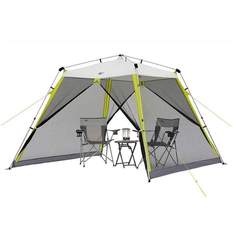 Costway Outdoor 2-Tier 10'x10' Gazebo Canopy Shelter Awning Tent Patio Garden Screw-free structure Brown