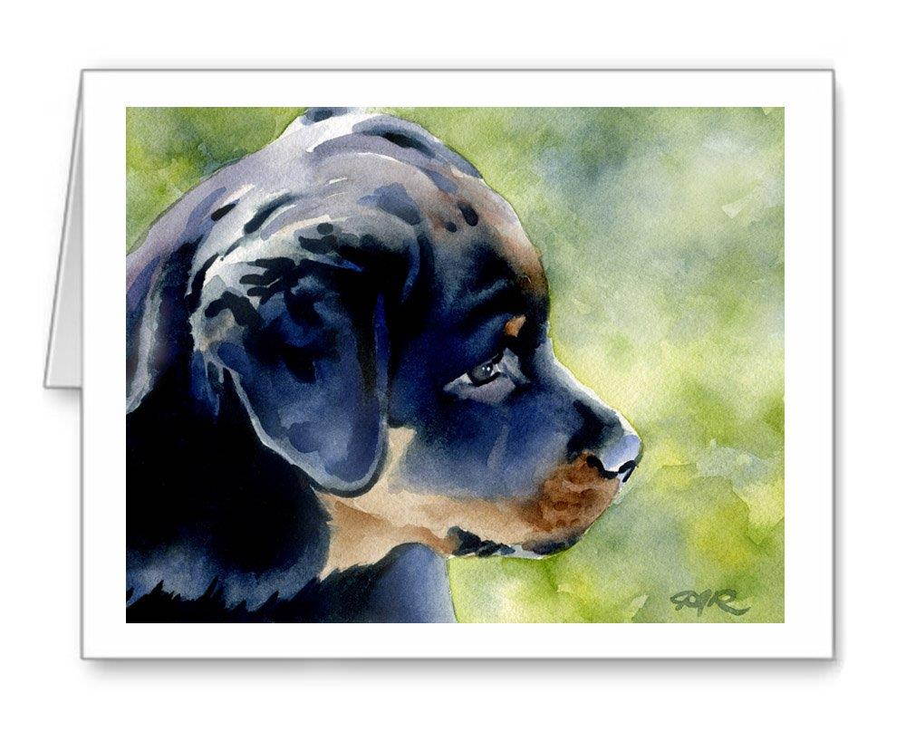 Rottweiler Puppy - Set of 10 Note Cards With Envelopes