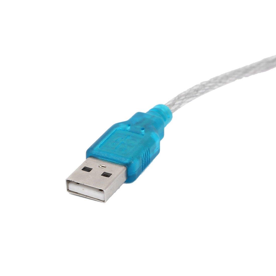 uxcell 2.5FT USB 2.0 to Serial RS323 DB9 9Pin Adapter Cable PDA Cord GPS Converter Blue