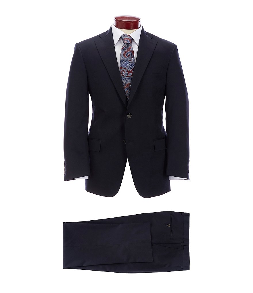 Hart Schaffner Marx Classic Fit Solid Navy Suit