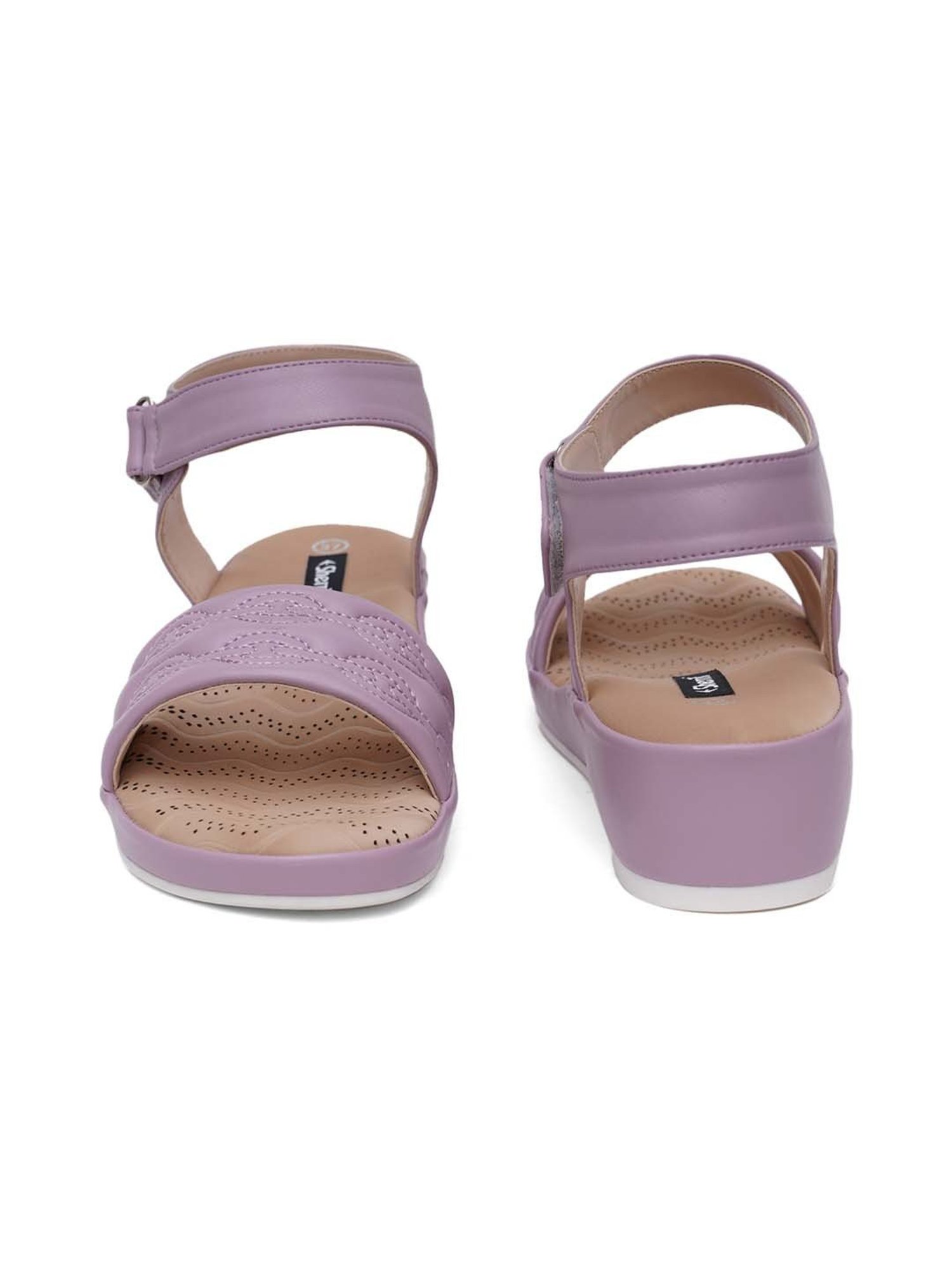 Sherrif Women's Purple Ankle Strap Wedges
