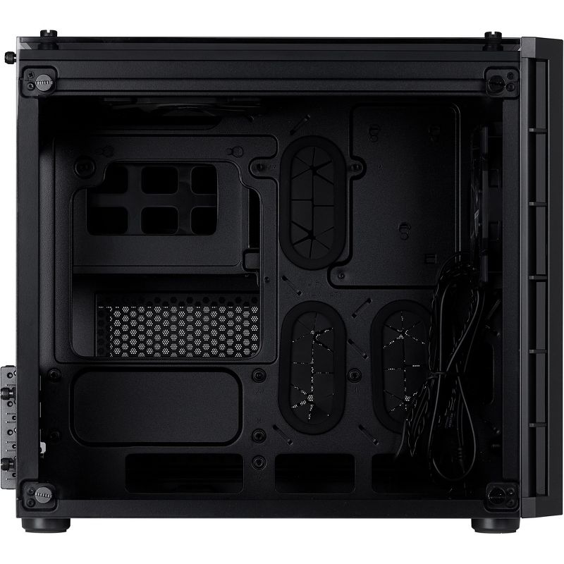 Corsair Crystal 280X Computer Case - Black - Tempered Glass - 5 x Bay - Micro ATX Motherboard Supported - 6 x Fan(s) Supported - 2 x Internal 3.5" Bay