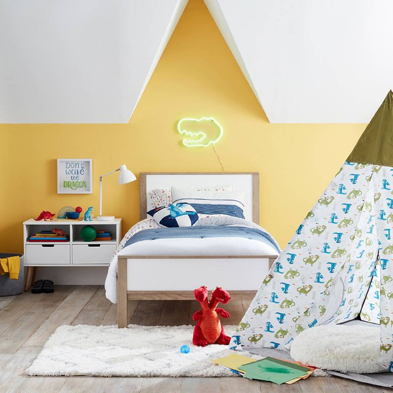 4'x5'6" Chevron Shag Area Rug Cream - Pillowfort™