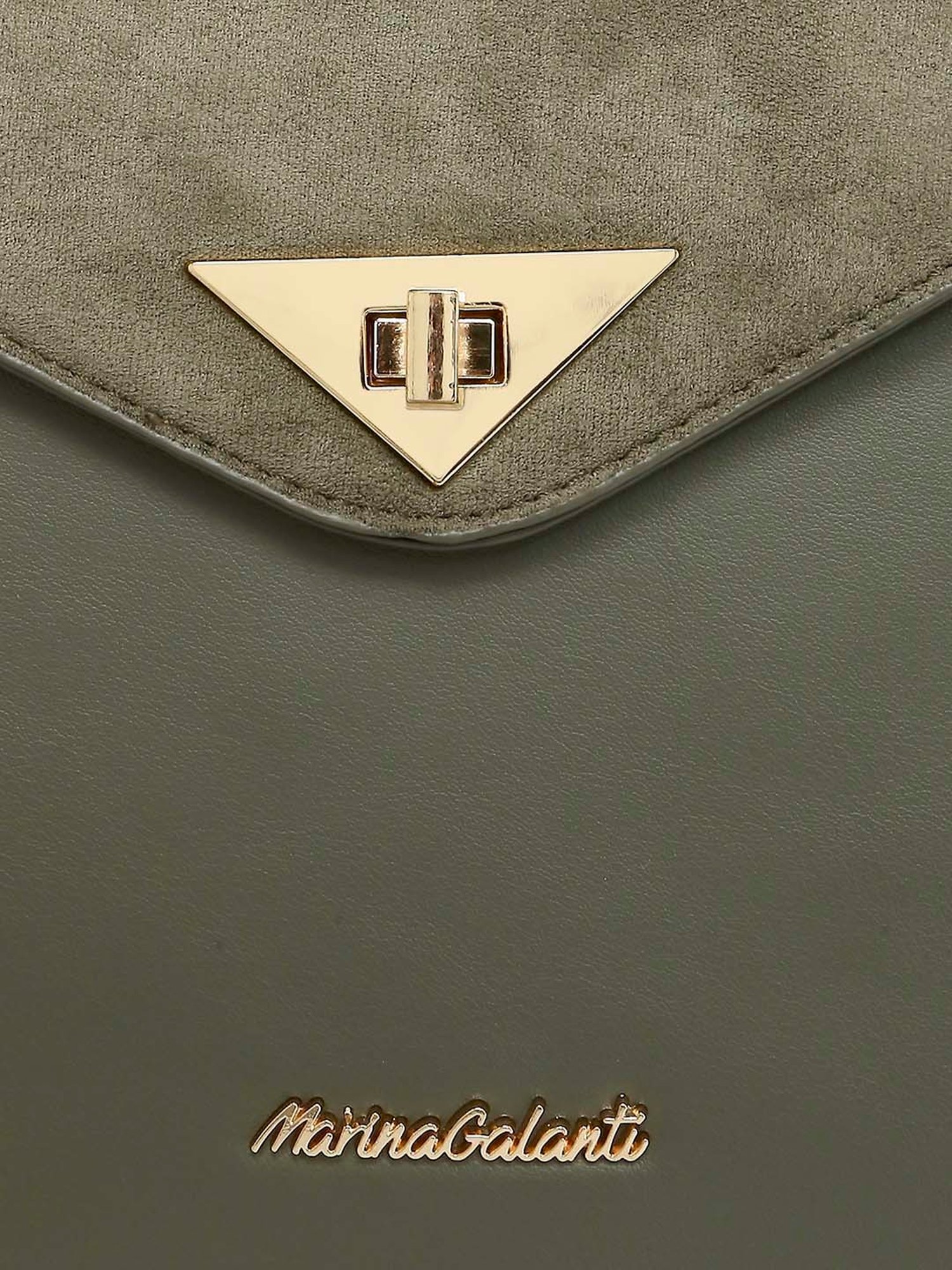 Marina Galanti Olive Solid Medium Tote Handbag