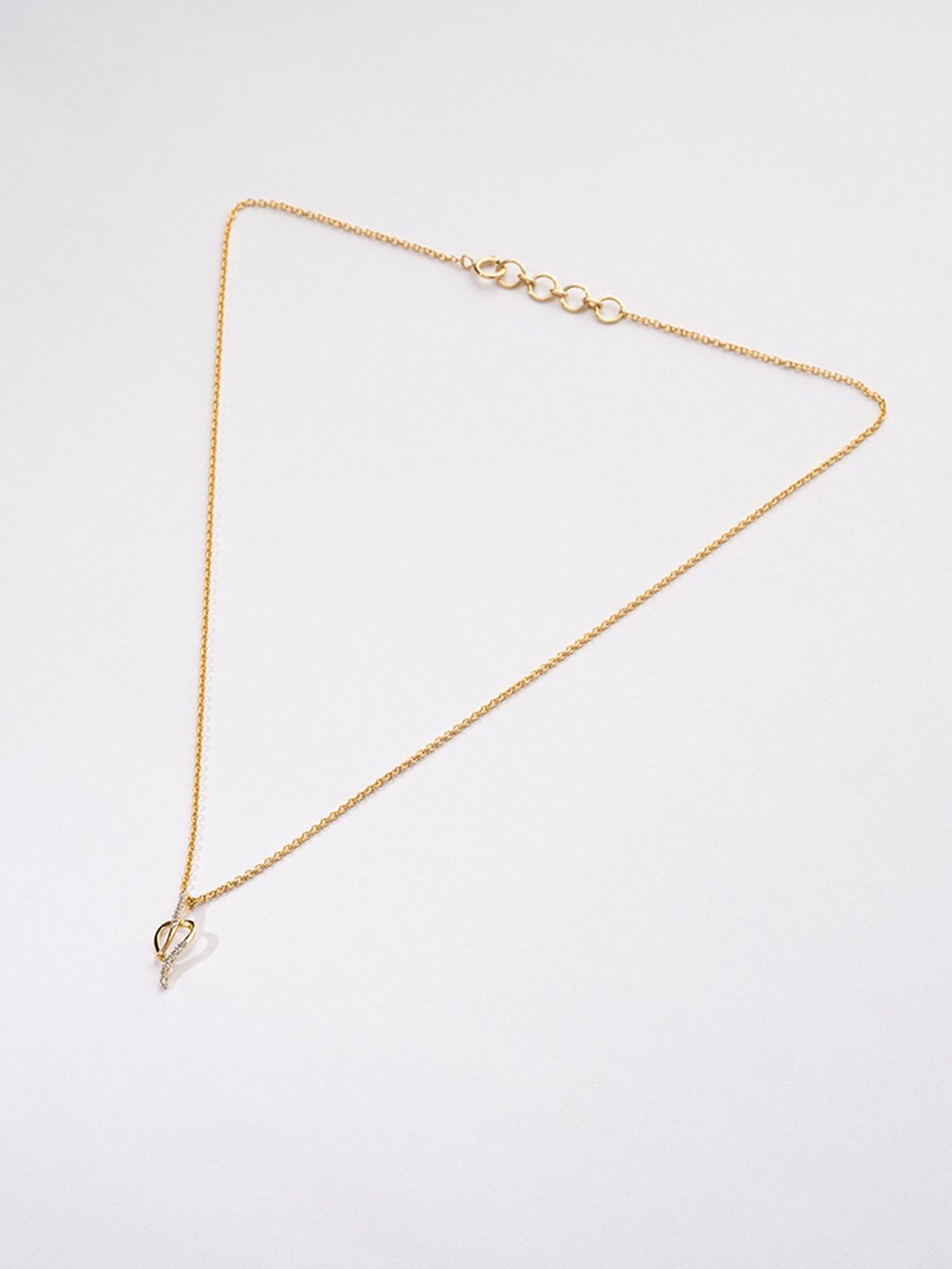 P.N.Gadgil Jewellers 18k Gold Infinity Florall Diamond Necklace For Women