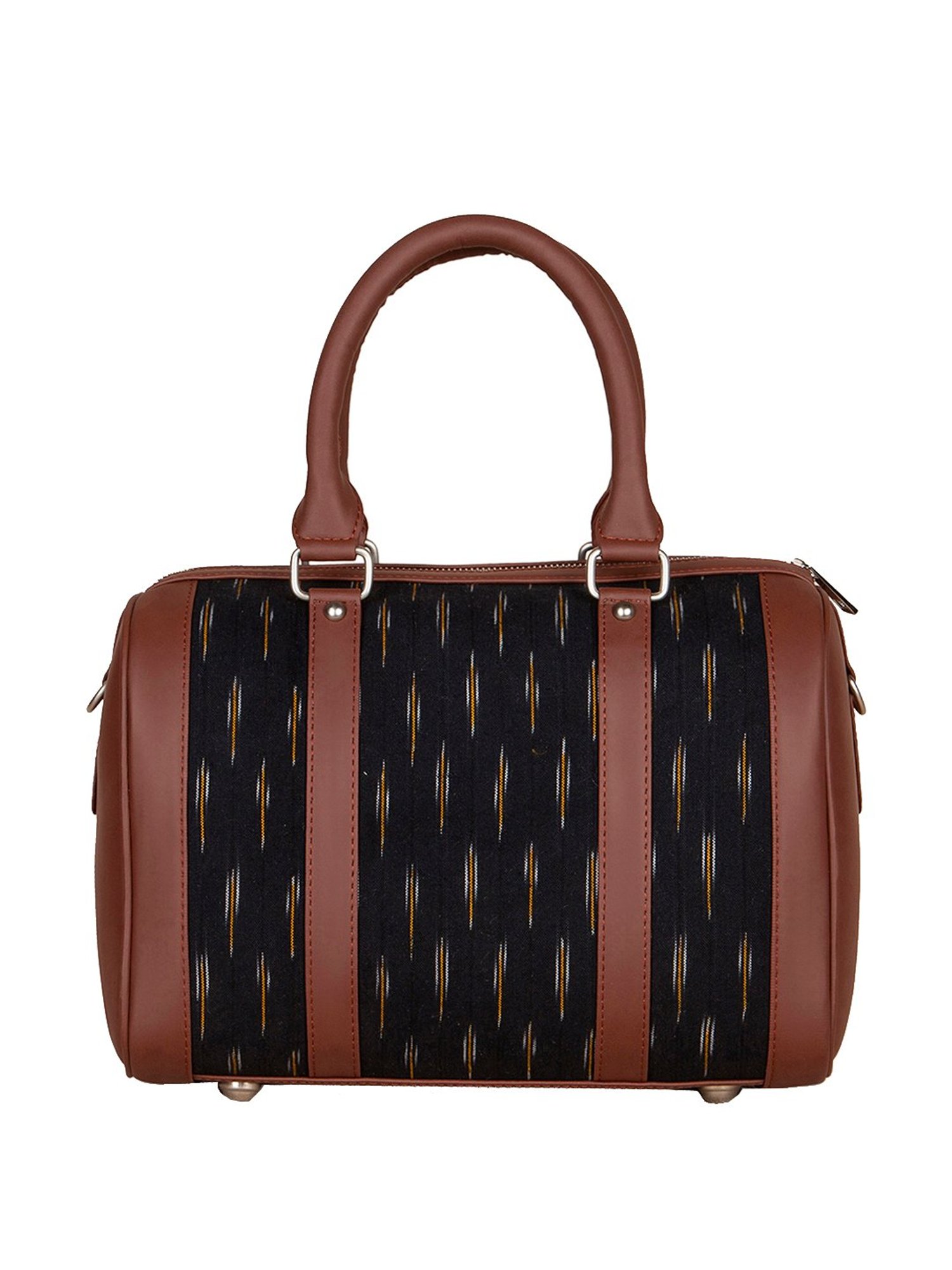 ZOUK Black Printed Medium Handbag