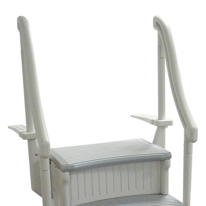 Confer CCXIG In Ground Swimming Pool Grand Entry Curve Steps Stairs System, Gray