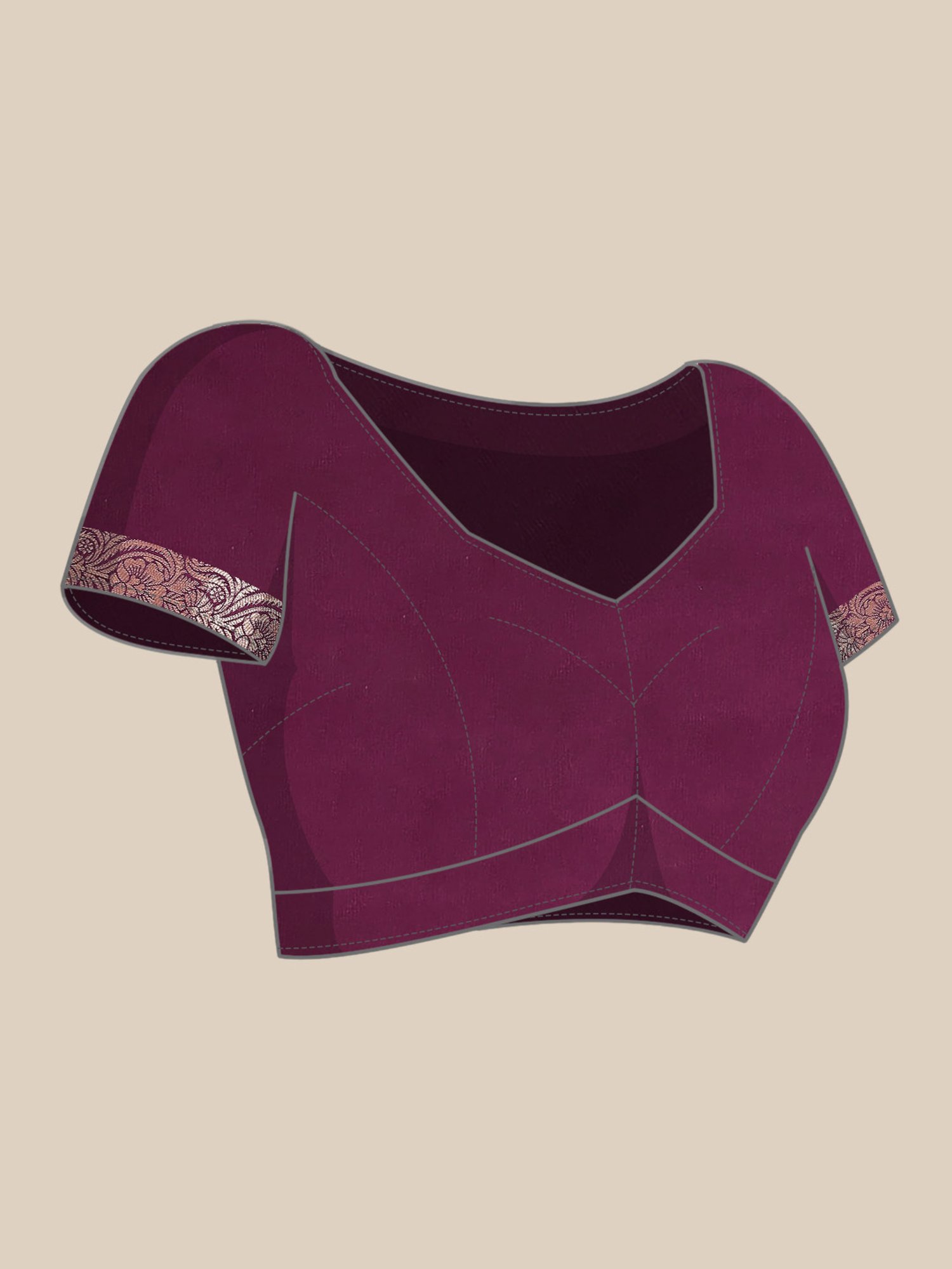 KSUT Purple Silk Woven Saree With Unstitched Blouse