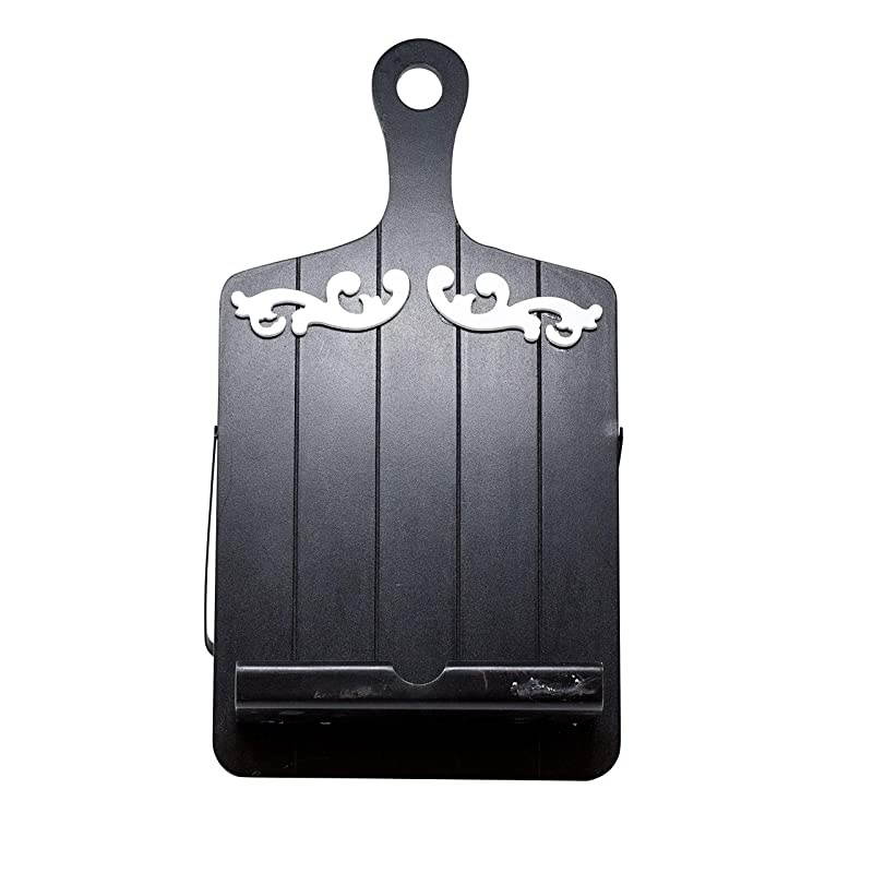 Cookbook and Tablet Holder Black Scroll