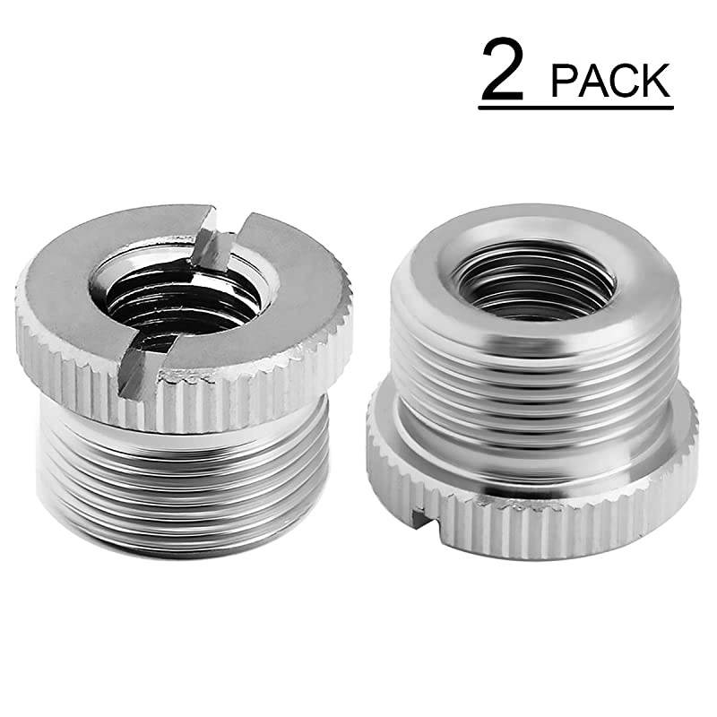 38quot16 Female to 58quot27 Male Screw Thread Adapter for Microphone Stand Mount 2 Pack