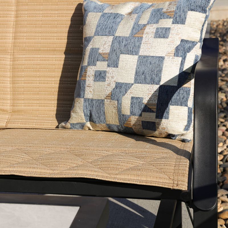 4pc Conversation Steel Patio Seating Sets Cream - Lokatse