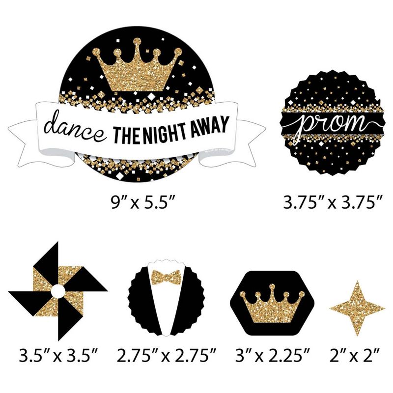 Big Dot of Happiness Prom - Prom Night Party Cake Decorating Kit - Dance The Night Away Cake Topper Set - 11 Pieces