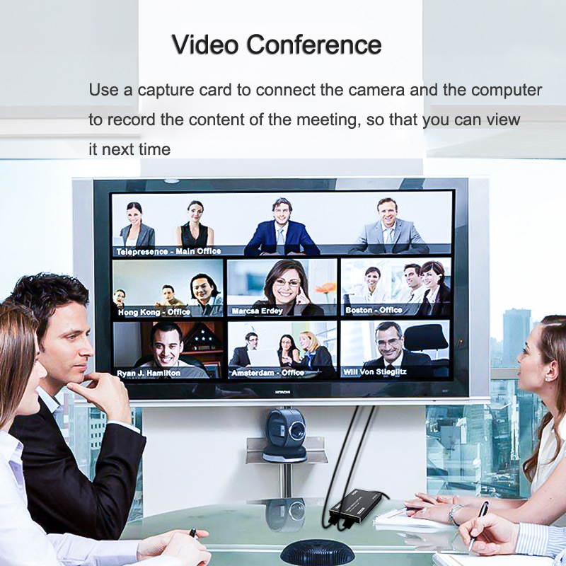 4K HDMI Video Capture Card USB3.0 1080p 60Hz Capture Card Screen Dongle Game Streaming Live Broadcasts Video Recording With Video HDMI Loop Out Audio Microphone Input For Linux Mac OS Windows PS4