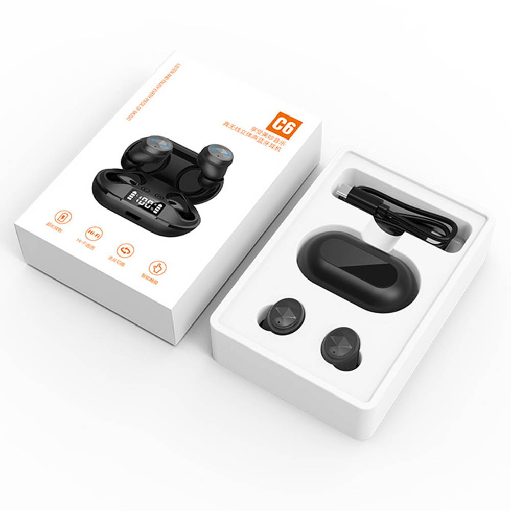 Wireless Bluetooth Earbuds, True Stereo Headphones in-Ear Buds Built-in Mic Headsets IPX5 Water Resistant Premium Sound Earphones with Charging Case for Deep Bass Sports Running