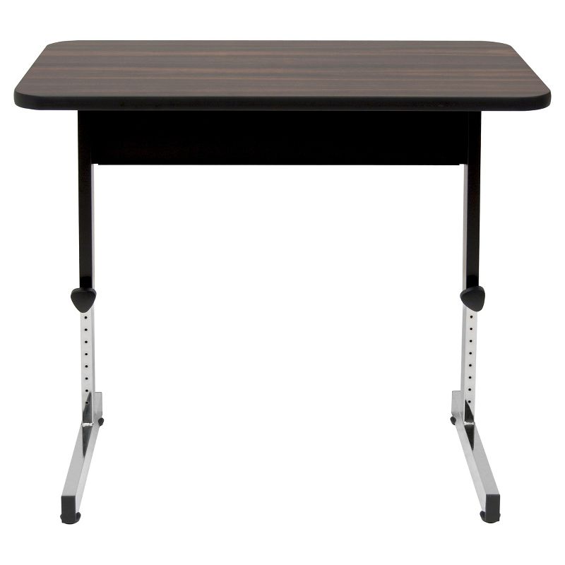 36" Canvas & Color Adjustable All Purpose Table Black/Walnut - Calico Designs